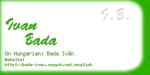 ivan bada business card