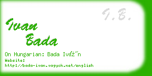 ivan bada business card